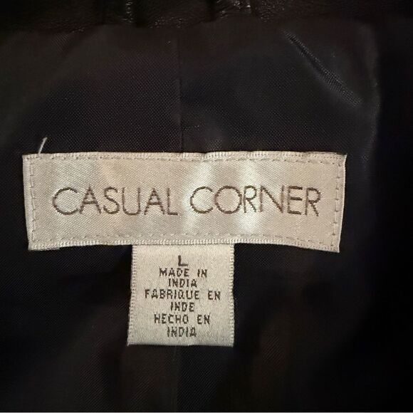 Casual Corner Vintage Leather Jacket - Picture 7 of 11